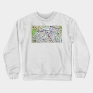 Paris Metro Map Crewneck Sweatshirt